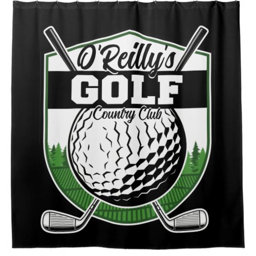 Personalized Golfer Player Pro Golf Country Club  Shower Curtain