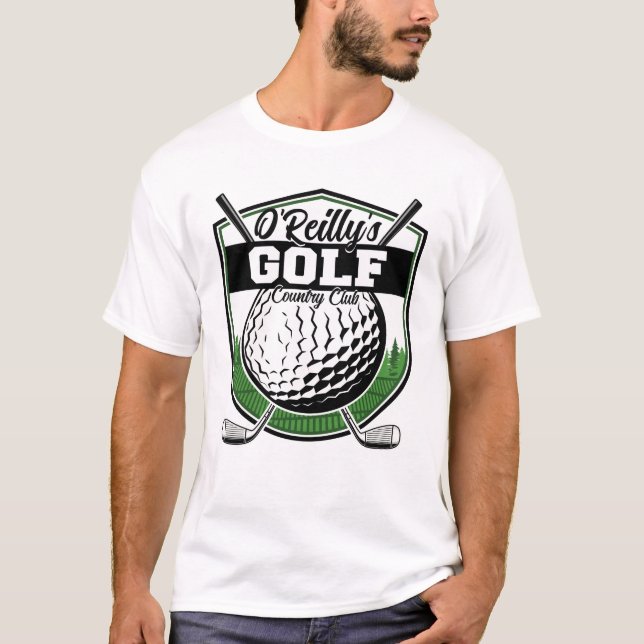 Personalized Golfer Player Pro Golf Country Club T-Shirt (Front)