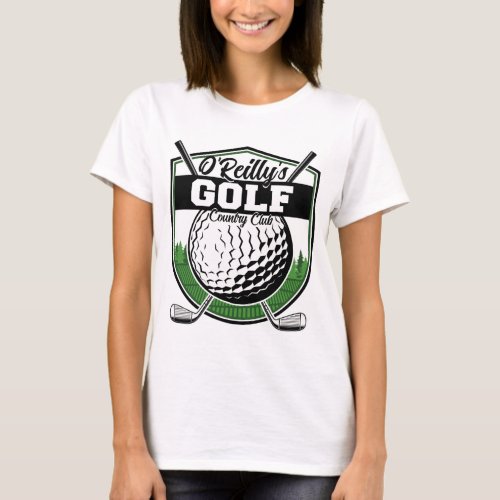Personalized Golfer Player Pro Golf Country Club  T_Shirt