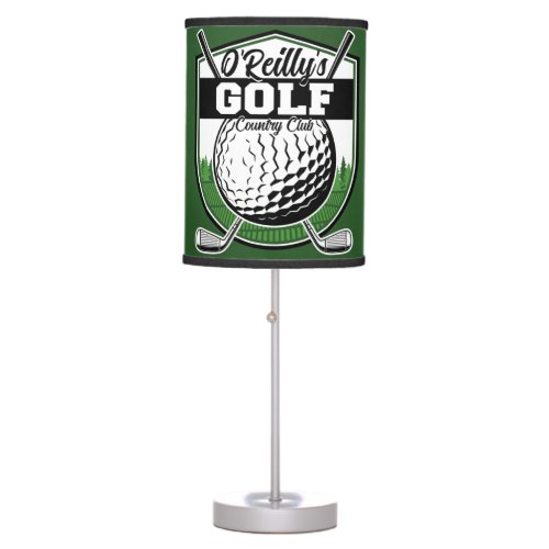 Personalized Golfer Player Pro Golf Country Club  Table Lamp