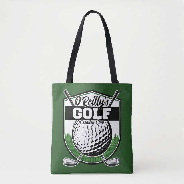 Personalized Golfer Player Pro Golf Country Club  Tote Bag (Front)