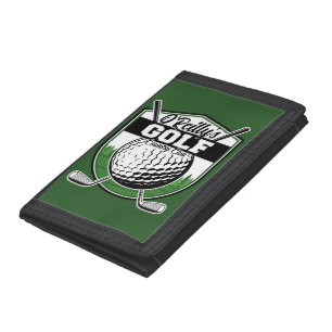 Personalized Golfer Player Pro Golf Country Club Tri-fold Wallet