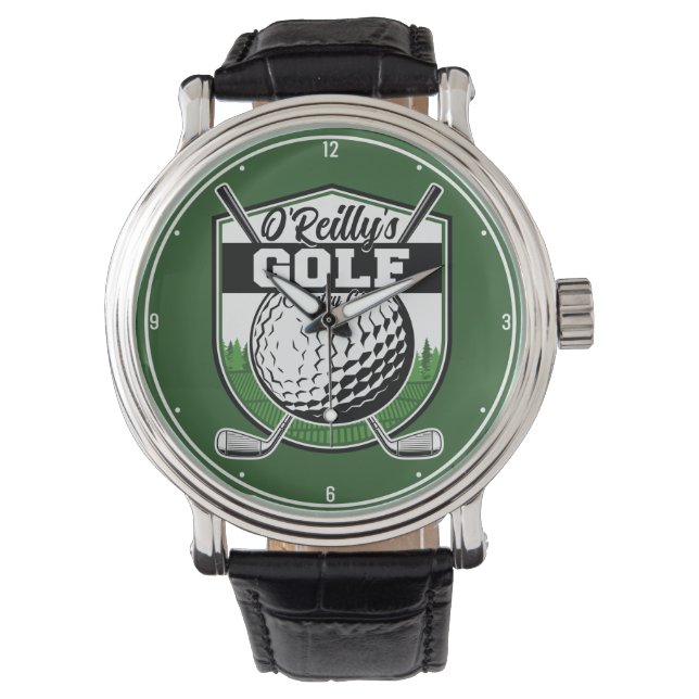 Personalized Golfer Player Pro Golf Country Club Watch (Front)