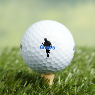 Personalized Golfer Silhouette Golf Balls