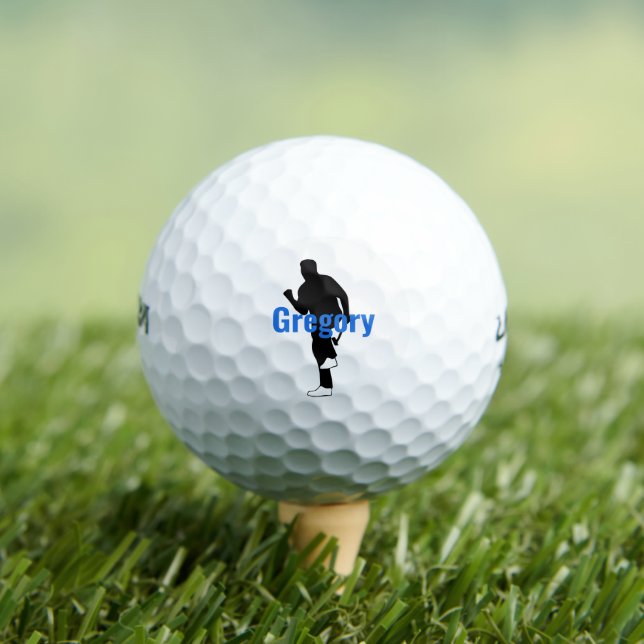 Personalized Golfer Silhouette Golf Balls (Insitu Tee)
