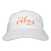 Personalized Golfer Sporty Golf Vibes Only Orange Hat (Front)