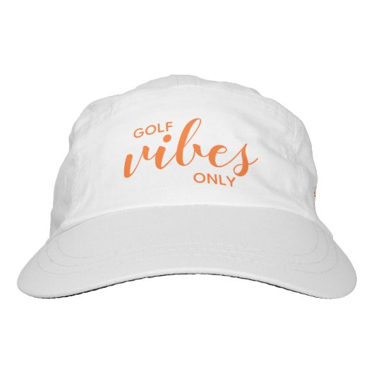 Personalized Golfer Sporty Golf Vibes Only Orange Hat (Front)