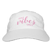 Personalized Golfer Sporty Golf Vibes Only Pink Hat (Front)