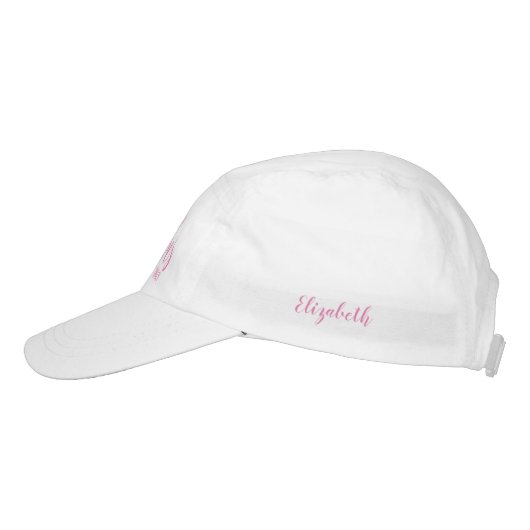 Personalized Golfer Sporty Golf Vibes Only Pink Hat (Left)