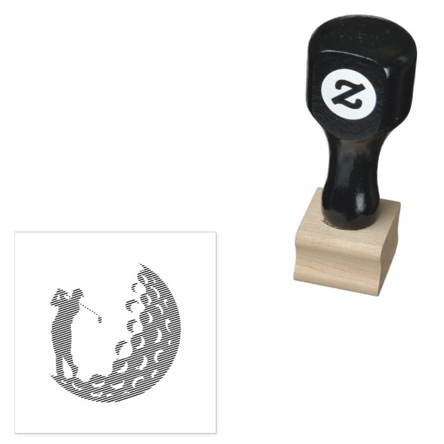 Personalized Golfer's Address Labels, Custom Ink & Rubber Stamp (Stamped)