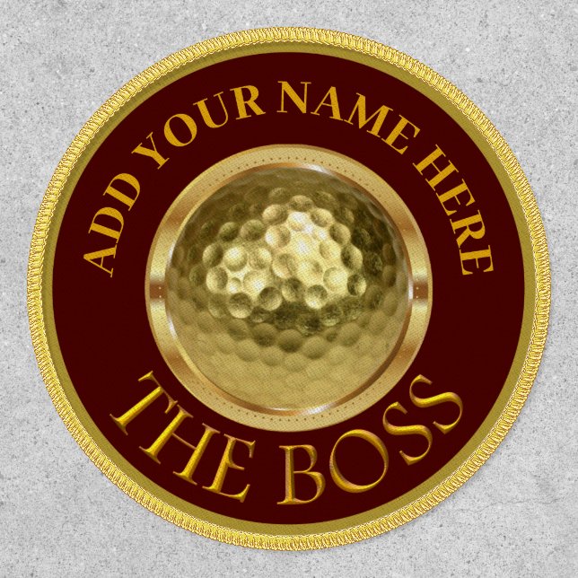 Personalized Golfer's Boss Patch (Front)