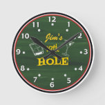 Personalized Golfer&#39;s Clock, 19th Hole Round Clock at Zazzle