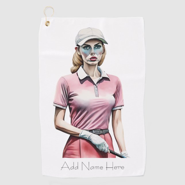 Personalized Golfer's Golf Towel (Front)