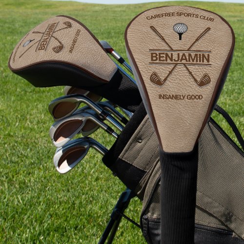 Personalized Golfers Name Cross Club Golf Head Cover