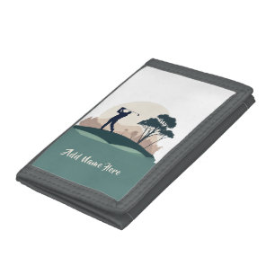 Personalized Golfer's TriFold Nylon Wallet