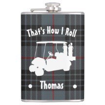 Personalized Golfer's Vinyl Wrapped Flask