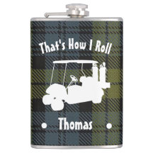 Personalized Golfer's Vinyl Wrapped Flask