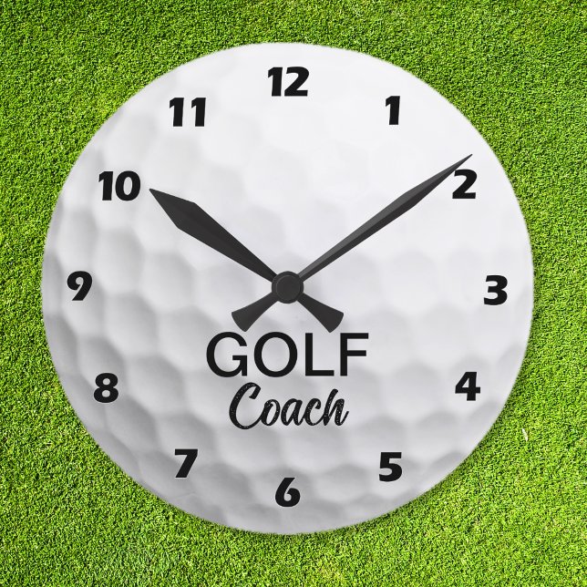 Personalized Golfing Coach Round Clock (Personalized Golfing Coach Round Clock)