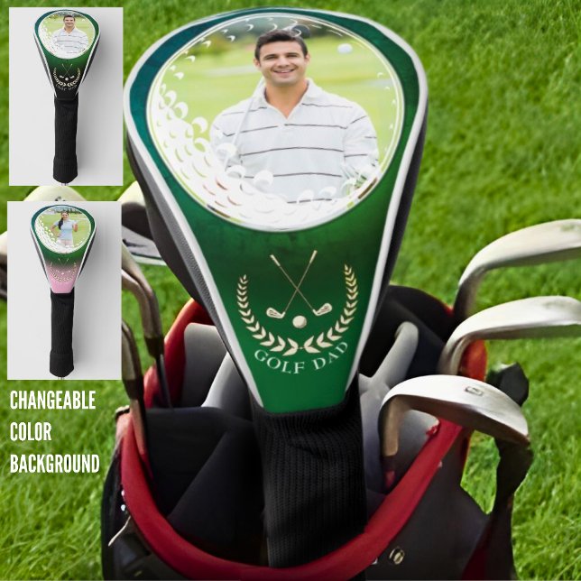 Personalized Golfing Photo Driver Cover, White Golf Head Cover (Creator Uploaded)