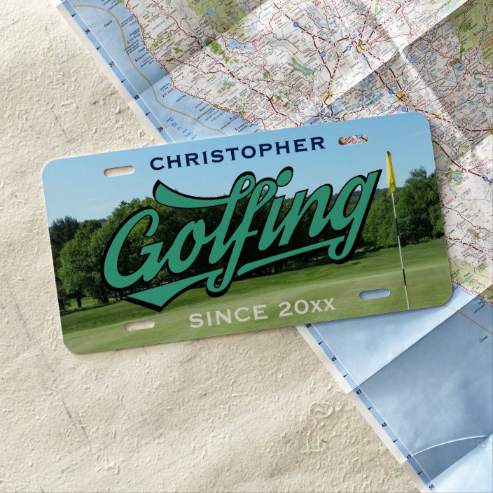 Personalized Golfing Since Golf Cart License Plate