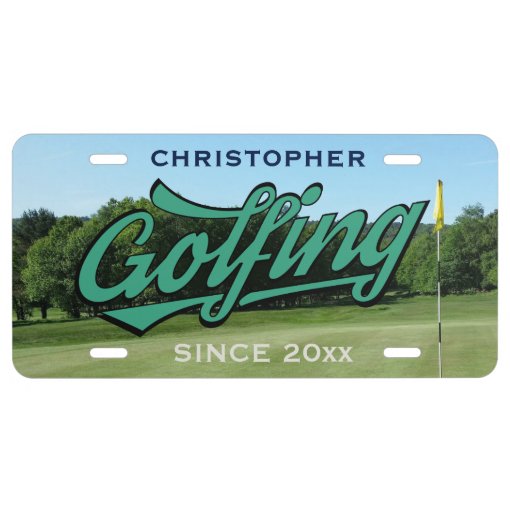 Personalized Golfing Since Golf Cart License Plate Zazzle