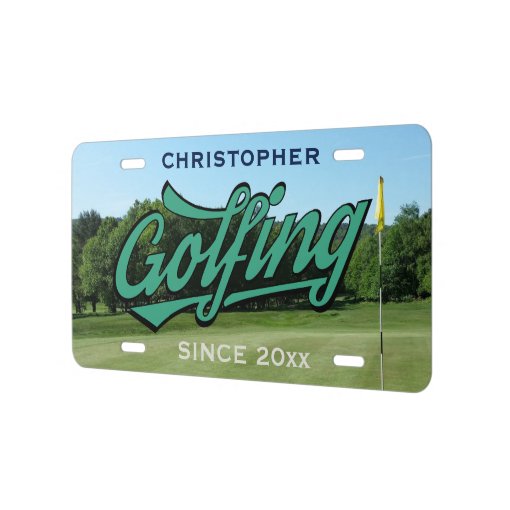 Personalized Golfing Since Golf Cart License Plate Zazzle