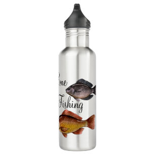 Personalized Gone Fishing  Stainless Steel Water Bottle