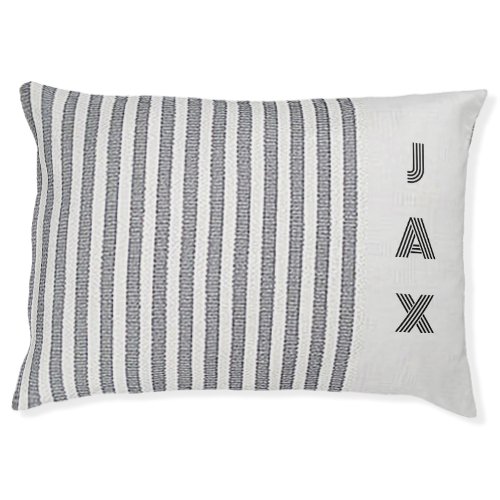 Personalized Good Looking Gray Stripe Dog Bed