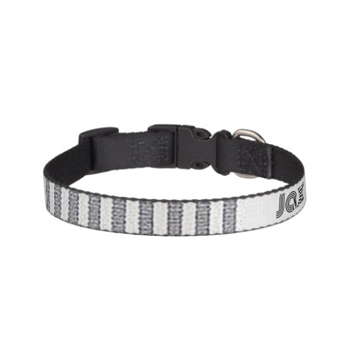 Personalized Good Looking Gray Stripe Dog Collar