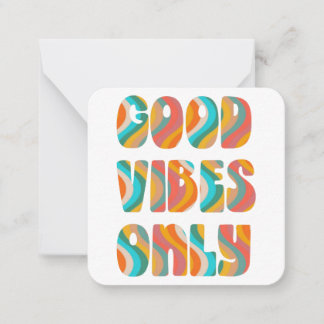 Personalized Good Vibes Note Card