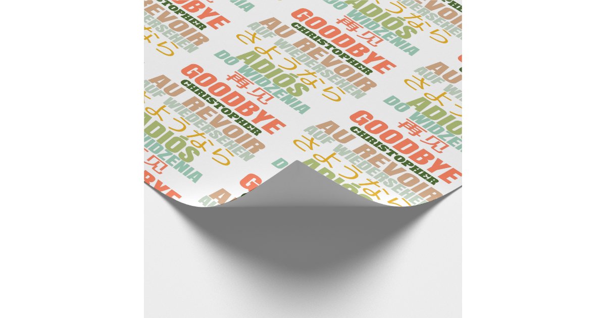 Cute Goodbye Miss Hello Mrs Bridal Shower Wrapping Paper Sheets, Zazzle