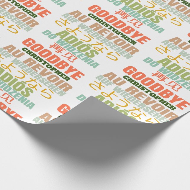 Personalized Goodbye Leaving Wrapping Paper (Corner)