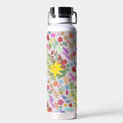 Personalized Gorgeous  lily and wildflower Water Bottle
