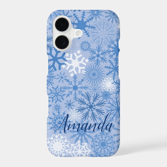 Personalized Gorgeous Snowflakes Pattern Iphone Case (Back)