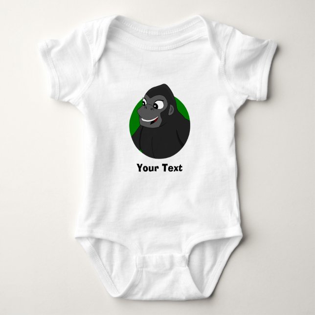 Personalized Gorilla Cartoon Bodysuit (Front)