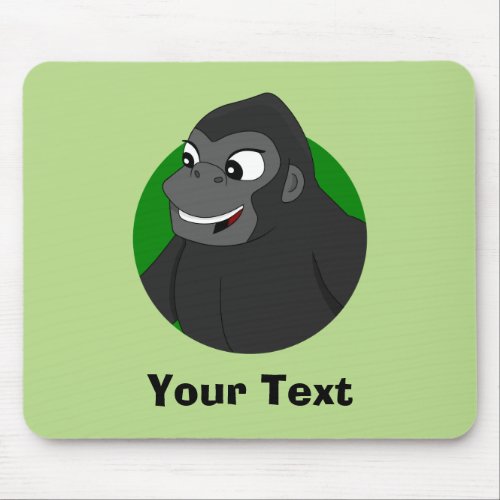 Personalized Gorilla Cartoon Mouse Pad