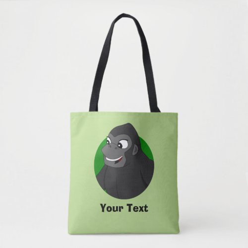 Personalized Gorilla Cartoon Tote Bag