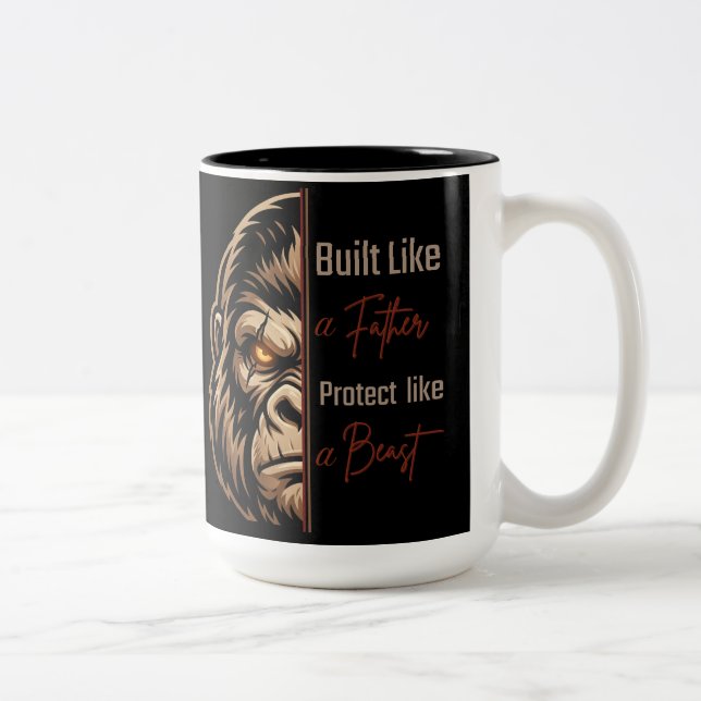 Personalized Gorilla Dad Mug Custom Name Gift (Right)