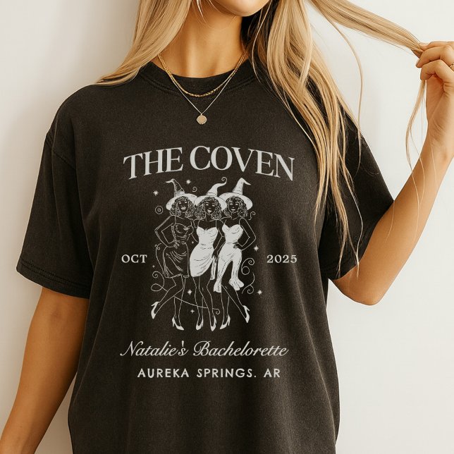 Personalized Goth Bachelorette Halloween Party T-Shirt (Creator Uploaded)