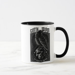 Personalized Goth Mom, Raven & Skull Mug