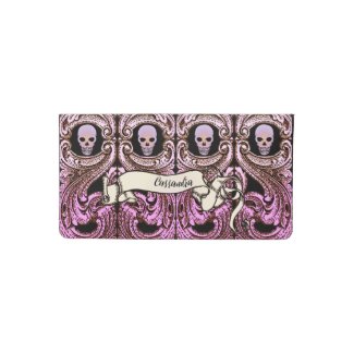Personalized Goth Purple Ornament & Skull 