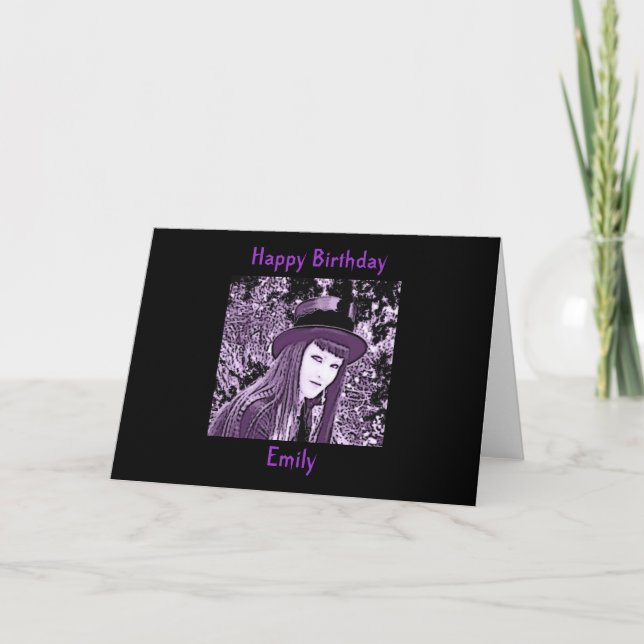 Personalized Gothic Birthday Card (Front)