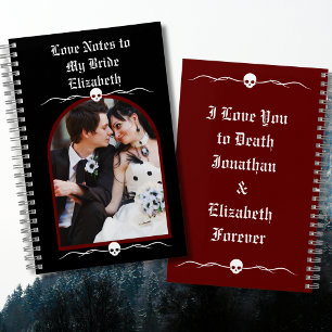 Personalized Gothic Dark Romance Love Notes Photo  Notebook