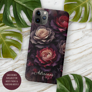 Personalized Gothic Dark Roses Floral Victorian iPhone 11Pro Max Case
