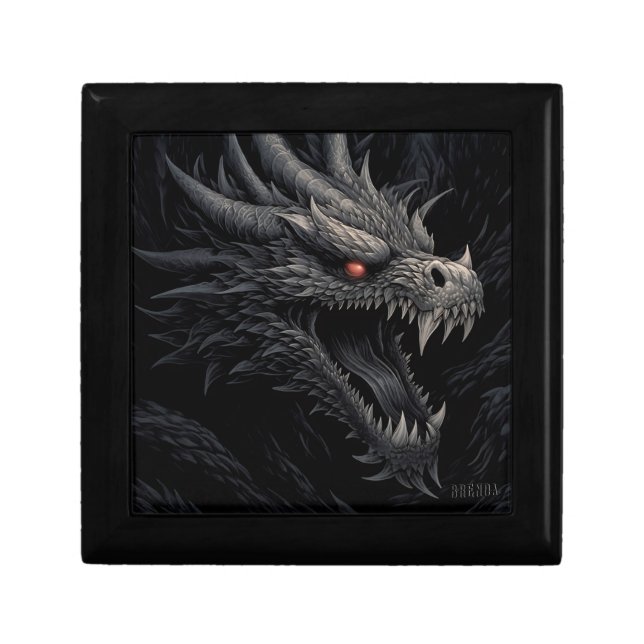 Personalized Gothic Dragon Head Gift Box (Front)