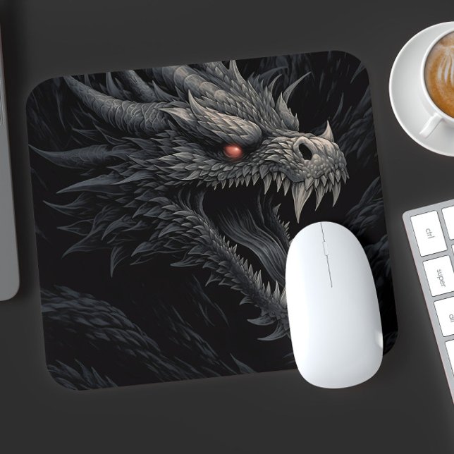 Personalized Gothic Dragon Head Mouse Pad (Creator Uploaded)