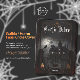 Personalized Gothic/Horror Style Book Lovers Kindle Cover