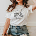 Personalized Gothic Wedding Till Death T-Shirt<br><div class="desc">This is a "till death" t shirt featuring an edgy font combination and gothic inspired skeleton hands. All font colors are editable, but the words "till death" cannot be typed with. // For matching items, please visit the "MRS." collection in the By Nicole Designs Zazzle store. * If you like...</div>