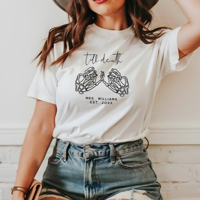 Personalized Gothic Wedding Till Death T-Shirt (Creator Uploaded)