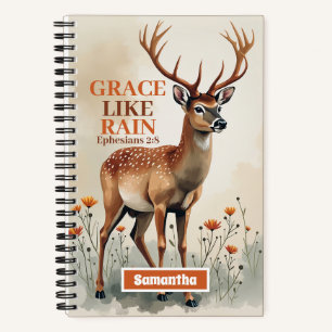 Personalized Grace Like Rain Christian Journal